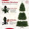 imageGoplus 6 FT PreLit Artificial Christmas Tree Remote Control Xmas Tree with 700 Warm White LED Lights 3 Modes Timer Hinges 680 Branch Tips Foldable Metal Stand Home Office Holiday DecorationGreen