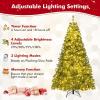 imageGoplus 6 FT PreLit Artificial Christmas Tree Remote Control Xmas Tree with 700 Warm White LED Lights 3 Modes Timer Hinges 680 Branch Tips Foldable Metal Stand Home Office Holiday DecorationGreen