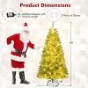 imageGoplus 6 FT PreLit Artificial Christmas Tree Remote Control Xmas Tree with 700 Warm White LED Lights 3 Modes Timer Hinges 680 Branch Tips Foldable Metal Stand Home Office Holiday DecorationGreen