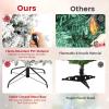 imageGoplus 6 FT PreLit Artificial Christmas Tree Remote Control Xmas Tree with 700 Warm White LED Lights 3 Modes Timer Hinges 680 Branch Tips Foldable Metal Stand Home Office Holiday DecorationSnowyupgraded