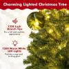 imageGoplus 6 FT PreLit Artificial Christmas Tree Remote Control Xmas Tree with 700 Warm White LED Lights 3 Modes Timer Hinges 680 Branch Tips Foldable Metal Stand Home Office Holiday DecorationGreen