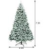 imageGoplus 6 FT PreLit Artificial Christmas Tree Remote Control Xmas Tree with 700 Warm White LED Lights 3 Modes Timer Hinges 680 Branch Tips Foldable Metal Stand Home Office Holiday DecorationSnowy