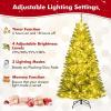 imageGoplus 6 FT PreLit Artificial Christmas Tree Remote Control Xmas Tree with 700 Warm White LED Lights 3 Modes Timer Hinges 680 Branch Tips Foldable Metal Stand Home Office Holiday DecorationGreen