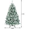 imageGoplus 6 FT PreLit Artificial Christmas Tree Remote Control Xmas Tree with 700 Warm White LED Lights 3 Modes Timer Hinges 680 Branch Tips Foldable Metal Stand Home Office Holiday DecorationSnowy