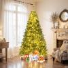 imageGoplus 6 FT PreLit Artificial Christmas Tree Remote Control Xmas Tree with 700 Warm White LED Lights 3 Modes Timer Hinges 680 Branch Tips Foldable Metal Stand Home Office Holiday DecorationGreen