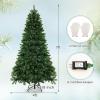 imageGoplus 6 FT PreLit Snow Flocked Christmas Tree Artificial Hinged Xmas Tree with 616 Mixed Branch Tips 260 Warm White LED ampamp 130 Globe Lights 8 Modes Metal Stand Home Office Holiday DecorationGreen