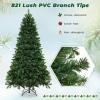 imageGoplus 6 FT PreLit Snow Flocked Christmas Tree Artificial Hinged Xmas Tree with 616 Mixed Branch Tips 260 Warm White LED ampamp 130 Globe Lights 8 Modes Metal Stand Home Office Holiday DecorationGreen