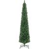 imageGoplus 6ft PreLit Pencil Christmas Tree Artificial Slim Xmas Tree with 180 WarmWhite LED Lights 390 Branch Tips Foldable Metal Stand for Home Office Indoor Holiday DecorGreenupgraded