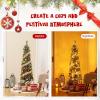 imageGoplus 6ft PreLit Pencil Christmas Tree Artificial Slim Xmas Tree with 180 WarmWhite LED Lights 390 Branch Tips Foldable Metal Stand for Home Office Indoor Holiday DecorGreenprelit Upgraded