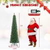 imageGoplus 6ft PreLit Pencil Christmas Tree Artificial Slim Xmas Tree with 180 WarmWhite LED Lights 390 Branch Tips Foldable Metal Stand for Home Office Indoor Holiday DecorGreenprelit Upgraded