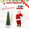 imageGoplus 6ft PreLit Pencil Christmas Tree Artificial Slim Xmas Tree with 180 WarmWhite LED Lights 390 Branch Tips Foldable Metal Stand for Home Office Indoor Holiday DecorGreenprelit Upgraded
