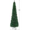 imageGoplus 6ft PreLit Pencil Christmas Tree Artificial Slim Xmas Tree with 180 WarmWhite LED Lights 390 Branch Tips Foldable Metal Stand for Home Office Indoor Holiday DecorGreen