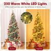 imageGoplus 6ft PreLit Pencil Christmas Tree Artificial Slim Xmas Tree with 180 WarmWhite LED Lights 390 Branch Tips Foldable Metal Stand for Home Office Indoor Holiday DecorGreenblue