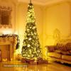imageGoplus 6ft PreLit Pencil Christmas Tree Artificial Slim Xmas Tree with 180 WarmWhite LED Lights 390 Branch Tips Foldable Metal Stand for Home Office Indoor Holiday DecorGreen