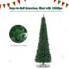 imageGoplus 6ft PreLit Pencil Christmas Tree Artificial Slim Xmas Tree with 180 WarmWhite LED Lights 390 Branch Tips Foldable Metal Stand for Home Office Indoor Holiday DecorGreen