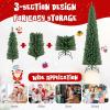 imageGoplus 6ft PreLit Pencil Christmas Tree Artificial Slim Xmas Tree with 180 WarmWhite LED Lights 390 Branch Tips Foldable Metal Stand for Home Office Indoor Holiday DecorGreenprelit Upgraded