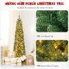 imageGoplus 6ft PreLit Pencil Christmas Tree Artificial Slim Xmas Tree with 180 WarmWhite LED Lights 390 Branch Tips Foldable Metal Stand for Home Office Indoor Holiday DecorGreenprelit Upgraded