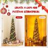 imageGoplus 6ft PreLit Pencil Christmas Tree Artificial Slim Xmas Tree with 180 WarmWhite LED Lights 390 Branch Tips Foldable Metal Stand for Home Office Indoor Holiday DecorGreenprelit Upgraded