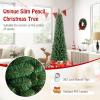 imageGoplus 6ft PreLit Pencil Christmas Tree Artificial Slim Xmas Tree with 180 WarmWhite LED Lights 390 Branch Tips Foldable Metal Stand for Home Office Indoor Holiday DecorGreenupgraded