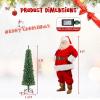 imageGoplus 6ft PreLit Pencil Christmas Tree Artificial Slim Xmas Tree with 180 WarmWhite LED Lights 390 Branch Tips Foldable Metal Stand for Home Office Indoor Holiday DecorGreenprelit Upgraded