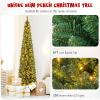 imageGoplus 6ft PreLit Pencil Christmas Tree Artificial Slim Xmas Tree with 180 WarmWhite LED Lights 390 Branch Tips Foldable Metal Stand for Home Office Indoor Holiday DecorGreenprelit Upgraded