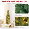 imageGoplus 6ft PreLit Pencil Christmas Tree Artificial Slim Xmas Tree with 180 WarmWhite LED Lights 390 Branch Tips Foldable Metal Stand for Home Office Indoor Holiday DecorGreenprelit Upgraded