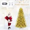 imageGoplus 7 FT PreLit Snow Flocked Christmas Tree Artificial Hinged Xmas Tree with 820 PE ampamp PVC Mixed Branch Tips 340 Warm White LED Lights Foldable Metal Base Home Office DecorationGreen