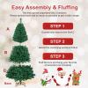 imageGoplus 7ft Artificial Christmas Tree Xmas Pine Tree with Solid Metal Legs Perfect for Indoor and Outdoor Holiday Decoration GreenGreen