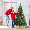 imageGoplus 7ft Artificial Christmas Tree Xmas Pine Tree with Solid Metal Legs Perfect for Indoor and Outdoor Holiday Decoration GreenGreen