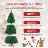 imageGoplus 7ft Artificial Christmas Tree Xmas Pine Tree with Solid Metal Legs Perfect for Indoor and Outdoor Holiday Decoration GreenGreen