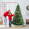 imageGoplus 7ft Artificial Christmas Tree Xmas Pine Tree with Solid Metal Legs Perfect for Indoor and Outdoor Holiday Decoration GreenGreen