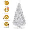 imageGoplus 7ft Artificial Christmas Tree Xmas Pine Tree with Solid Metal Legs Perfect for Indoor and Outdoor Holiday Decoration GreenWhite