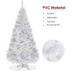 imageGoplus 7ft Artificial Christmas Tree Xmas Pine Tree with Solid Metal Legs Perfect for Indoor and Outdoor Holiday Decoration GreenWhite