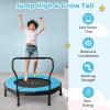 imageGoplus 40quot Mini Trampoline for Kids IndoorOutdoor Fitness Trampoline with Foam Handlebar ampamp Safety Pad Home Workout Equipment for 36 Years Old Toddlers Gift for Boys ampamp GirlsBlue