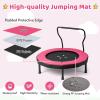 imageGoplus 40quot Mini Trampoline for Kids IndoorOutdoor Fitness Trampoline with Foam Handlebar ampamp Safety Pad Home Workout Equipment for 36 Years Old Toddlers Gift for Boys ampamp GirlsPink