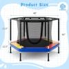 imageGoplus 48quot Toddler Trampoline for Kids 4 FT Recreational Trampoline with Enclosure Safety Net Bouncy Jumping Mat Seamless Design Indoor Outdoor Rebounder Toy for 3 Years Old Boys Girls