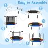 imageGoplus 48quot Toddler Trampoline for Kids 4 FT Recreational Trampoline with Enclosure Safety Net Bouncy Jumping Mat Seamless Design Indoor Outdoor Rebounder Toy for 3 Years Old Boys Girls