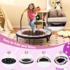 imageGoplus Foldable Toddler Trampoline for Kids 36 Recreational Mini Trampoline w20 LED Lights Foam Handle Padded Safety Cover Indoor Outdoor Exercise Rebounder for Boys Girls Aged 36PinkInstrument