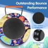 imageGoplus Foldable Toddler Trampoline for Kids 36 Recreational Mini Trampoline w20 LED Lights Foam Handle Padded Safety Cover Indoor Outdoor Exercise Rebounder for Boys Girls Aged 36PurpleOuter Space