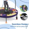 imageGoplus Foldable Toddler Trampoline for Kids 36 Recreational Mini Trampoline w20 LED Lights Foam Handle Padded Safety Cover Indoor Outdoor Exercise Rebounder for Boys Girls Aged 36PurpleOuter Space
