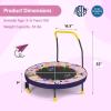 imageGoplus Foldable Toddler Trampoline for Kids 36 Recreational Mini Trampoline w20 LED Lights Foam Handle Padded Safety Cover Indoor Outdoor Exercise Rebounder for Boys Girls Aged 36PinkInstrument