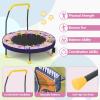imageGoplus Foldable Toddler Trampoline for Kids 36 Recreational Mini Trampoline w20 LED Lights Foam Handle Padded Safety Cover Indoor Outdoor Exercise Rebounder for Boys Girls Aged 36PinkInstrument