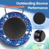 imageGoplus Foldable Toddler Trampoline for Kids 36 Recreational Mini Trampoline w20 LED Lights Foam Handle Padded Safety Cover Indoor Outdoor Exercise Rebounder for Boys Girls Aged 36NavyOcean