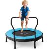 imageGoplus 40quot Mini Trampoline for Kids IndoorOutdoor Fitness Trampoline with Foam Handlebar ampamp Safety Pad Home Workout Equipment for 36 Years Old Toddlers Gift for Boys ampamp GirlsBlue