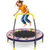 imageGoplus Foldable Toddler Trampoline for Kids 36 Recreational Mini Trampoline w20 LED Lights Foam Handle Padded Safety Cover Indoor Outdoor Exercise Rebounder for Boys Girls Aged 36PinkInstrument