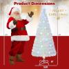 imageGoplus 3 FT PreLit Fiber Optic Christmas Tree Artificial Xmas Tree with SlowFlashing Multicolored Optical Fibers 96 PVC Branch Tips Top Star Foldable Metal Stand Mini Home Office DecorationWhite