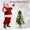 imageGoplus 3 FT PreLit Fiber Optic Christmas Tree Artificial Xmas Tree with SlowFlashing Multicolored Optical Fibers 96 PVC Branch Tips Top Star Foldable Metal Stand Mini Home Office DecorationMulticolored