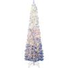 imageGoplus 6ft Pink Slim Pencil Christmas Tree Prelit Snow Flocked Artificial Skinny Xmas Tree with 140 Warm White LED Lights 8 Lighting Modes 392 Branch Tips ampamp Metal Stand Home Office DecorationGradient Blueprelit