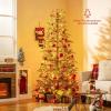imageGoplus 75 FT PreLit Artificial Christmas Tree Hinged Sparse Xmas Fir Tree with 725 Soft Branch Tips 500 Multicolored LED Lights 8 Modes Foldable Metal Stand Home Office DecorationMulticolored