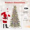 imageGoplus 75 FT PreLit Artificial Christmas Tree Hinged Sparse Xmas Fir Tree with 725 Soft Branch Tips 500 Multicolored LED Lights 8 Modes Foldable Metal Stand Home Office DecorationMulticolored